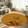 Scooby Doo Printed Round Crystal Velvet Rug Soft Non Slip Floor Carpet For Bedroom Holiday Gift