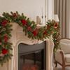 Christmas Garland Artificial Red Fruit Dense for Door