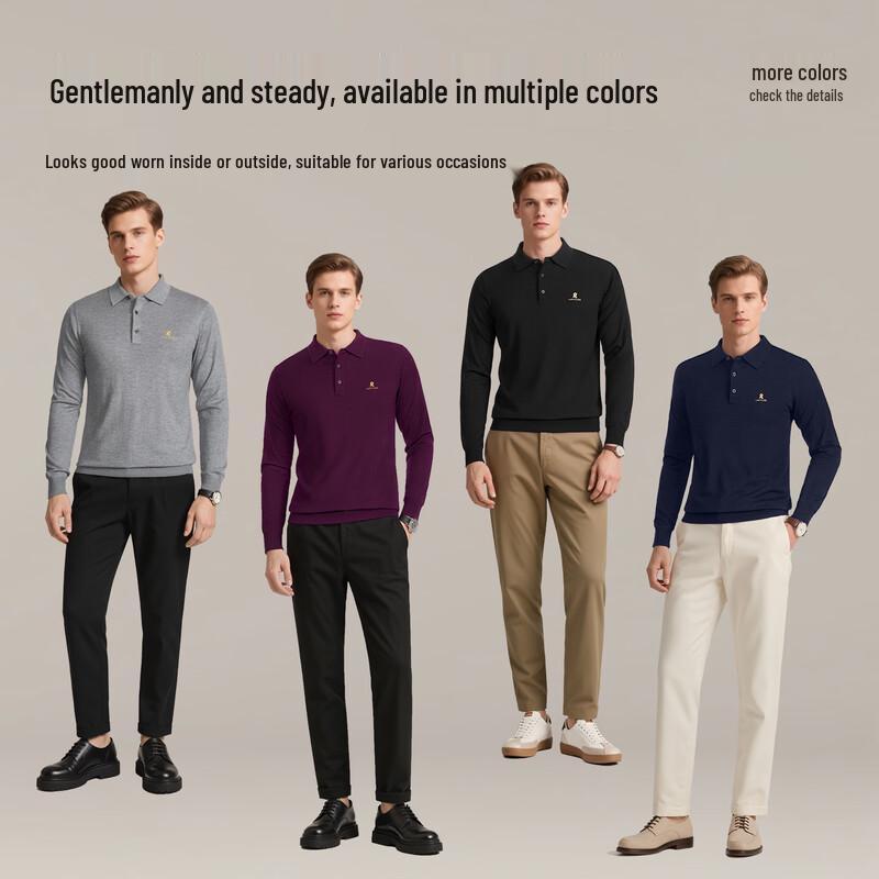 MONTAGUT Men's Embroidered Silk-Blend Merino Wool Sweater