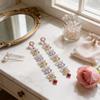 Fashion Flower Long Dangle Earrings With Alloy And Electroplating For Womens Party And Wedding Jewelry