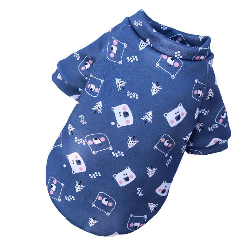 Adorable Pattern Print Small Dog Clothes Pullover Winter Warm Pet Clothing For Chihuahua French Bulldog Pug Puppy Cat Dogs Pets Sweatshirt