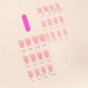Wearable White French Camellia Bow Star Pearl Removable Nail Patches