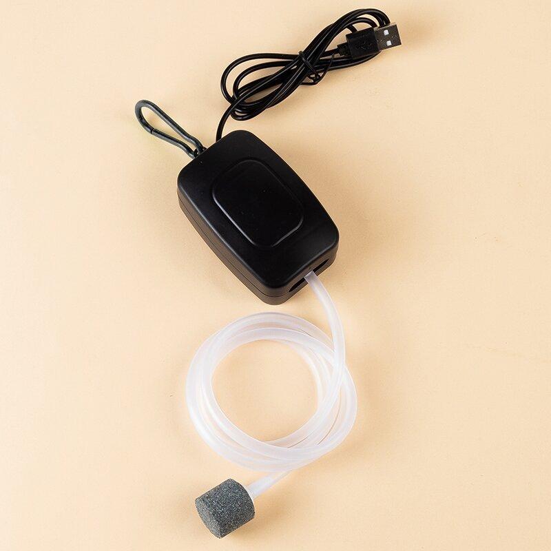 1 Stück USB-Sauerstoffspender Haushalts-Sauerstoffpumpe Mini Leise Doppelbohrung Einstellbarer Sauerstoffspender Für Outdoor-Fischerei Aquarium Sauerstoffspender