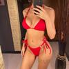 8 Colors Sexy Halter Strappy Ribbed Bikini Women Swimwear Female Swimsuit Two-pieces Bikini set Bather Bathing Suit Swim