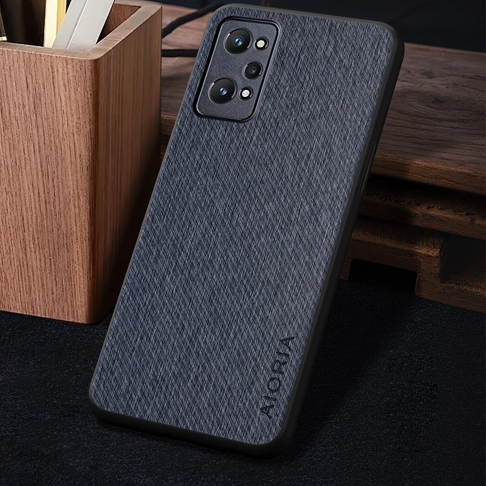 Phone Case - Case for OPPO for RealMe GT 3 2 GT3 GT2 Pro 5G Case, Vintage Washed Twill Texture Faux Leather Protective Back Cover