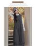 2026 Women's Quilted Sleeveless Tulip Dress with Knit Cardigan Set - Versatile Layering Fashion