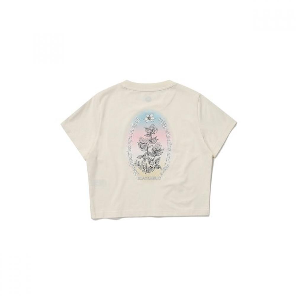 GradienT ArTwork ShorT Sleeve T shirT  Ivory 