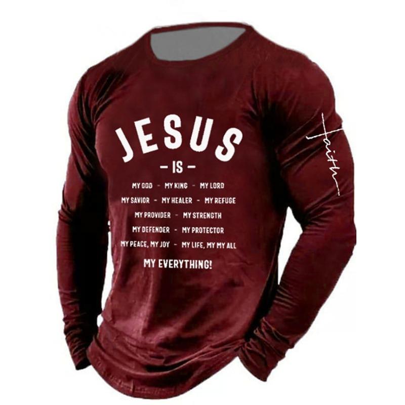 Men's T-shirt Retro American Street Style Long-Sleeved Shirt 3D Printed Sports T-shirt Round-neck Long-Sleeved Tee Harajuku Y2k