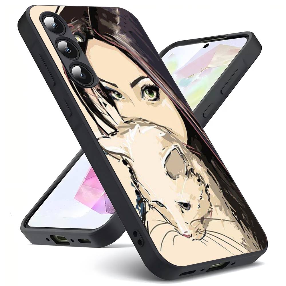 Fashion Girls For Samsung Galaxy S25 S24 S23 Ultra S22 S21 Plus S20 Black Soft Silicone Protective Case