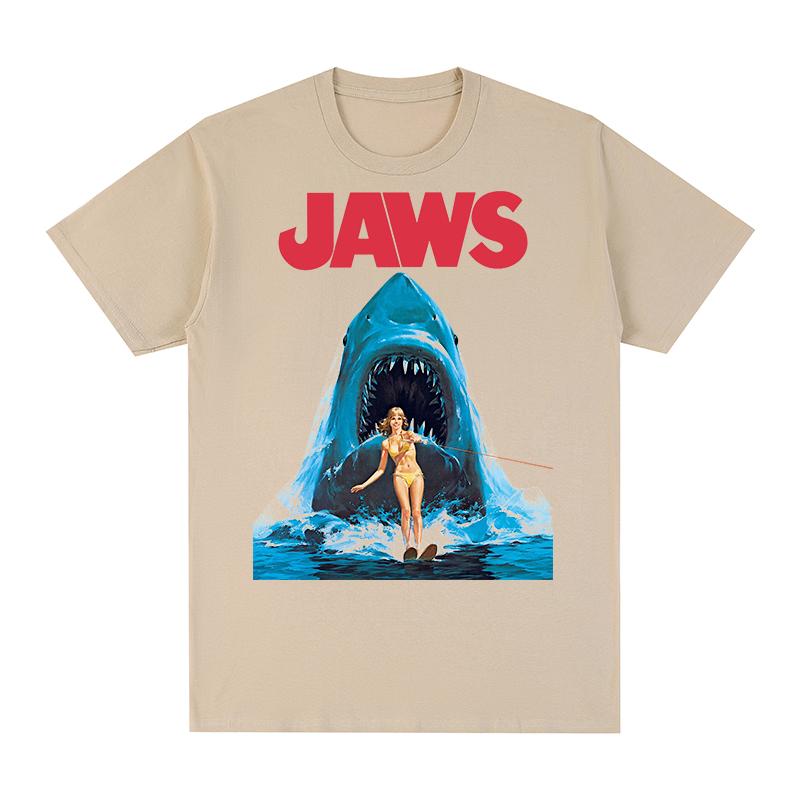 Jaws Movie Vintage Tshirt Horror Steven Spielberg Cotton Unisex T Shirt New Tee Tshirt Womens Tops