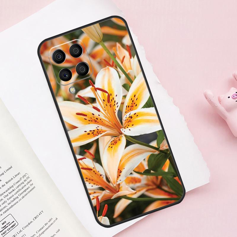Colorful Flower Lily For Samsung Galaxy M13 M23 M33 M53 M30s M31s M32 M52 M12 M55 M15 M20 M21 M51 M34 M54 Case