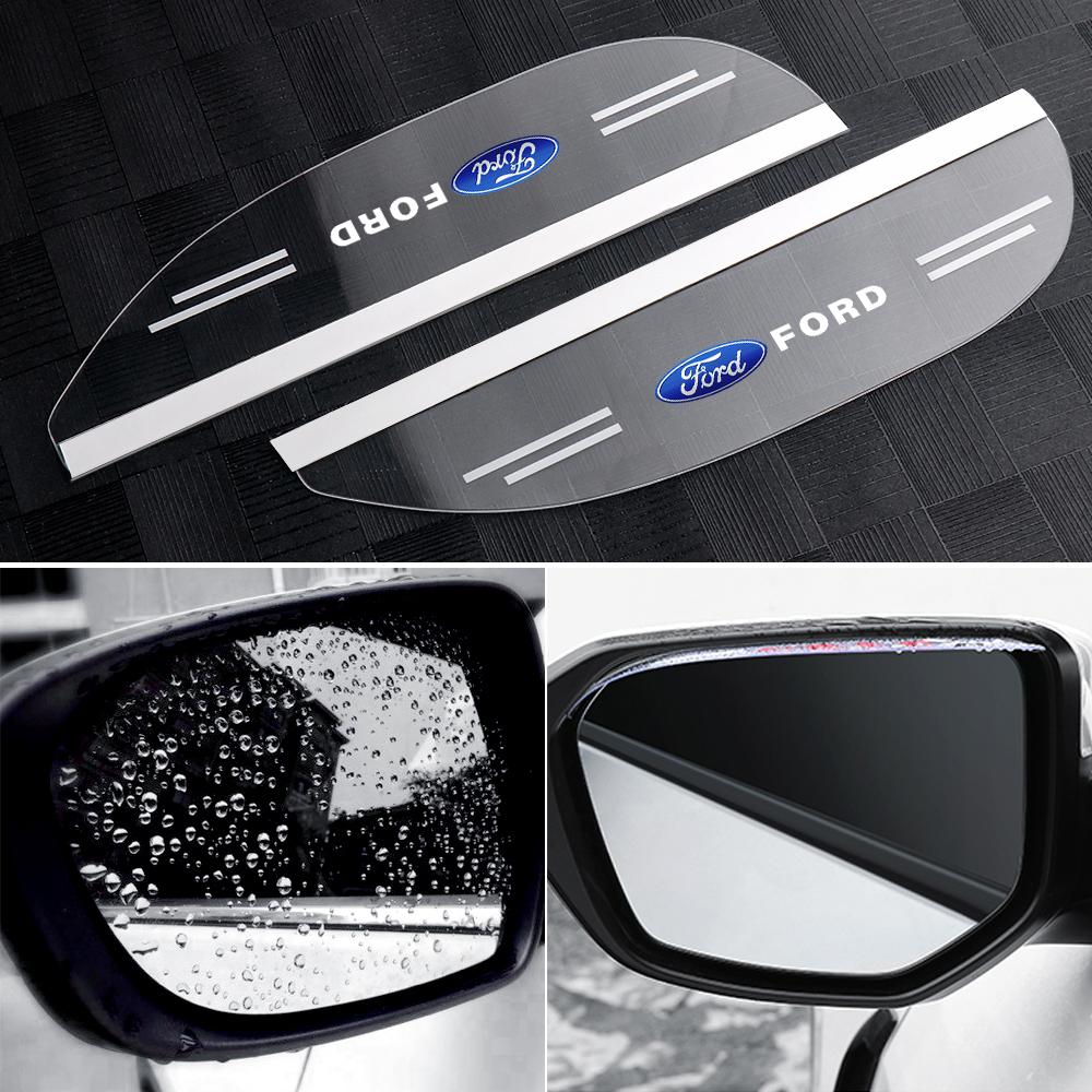 BLOD4 Car Rain Eyebrows Rearview Mirror Waterproof Shield Safe Driving For Ford Fusion Explorer Escape Taurus Shelby Ecosport ST Kuga