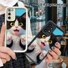 Phone Case: 2D flat Samsung Galaxy A34 A35 M05 M06 S20 S22 S21 FE Plus 5G protective case, black and white cow cat, perfect Christmas and Halloween ho