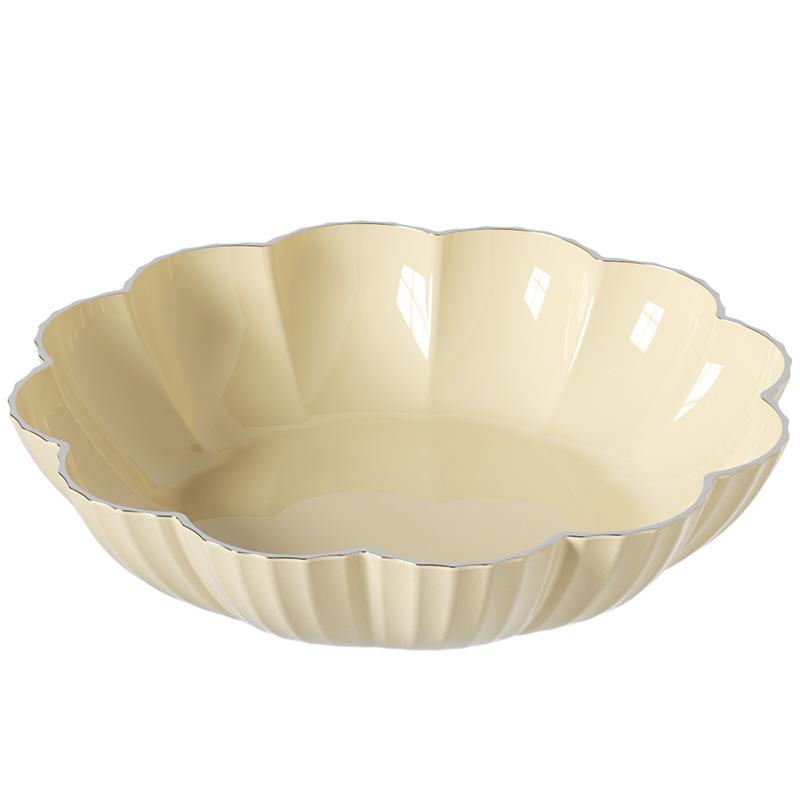 Premium Fruit Plate Household Living Room Coffee Table Fruit Plate Cream High-Grade Fruit Basin High Value Fruit Basket Fruit Basin