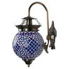 Blue Mosaic Glass Wall Lamp - Handcrafted Home Decor Lighting Fixture (Pack of 1)