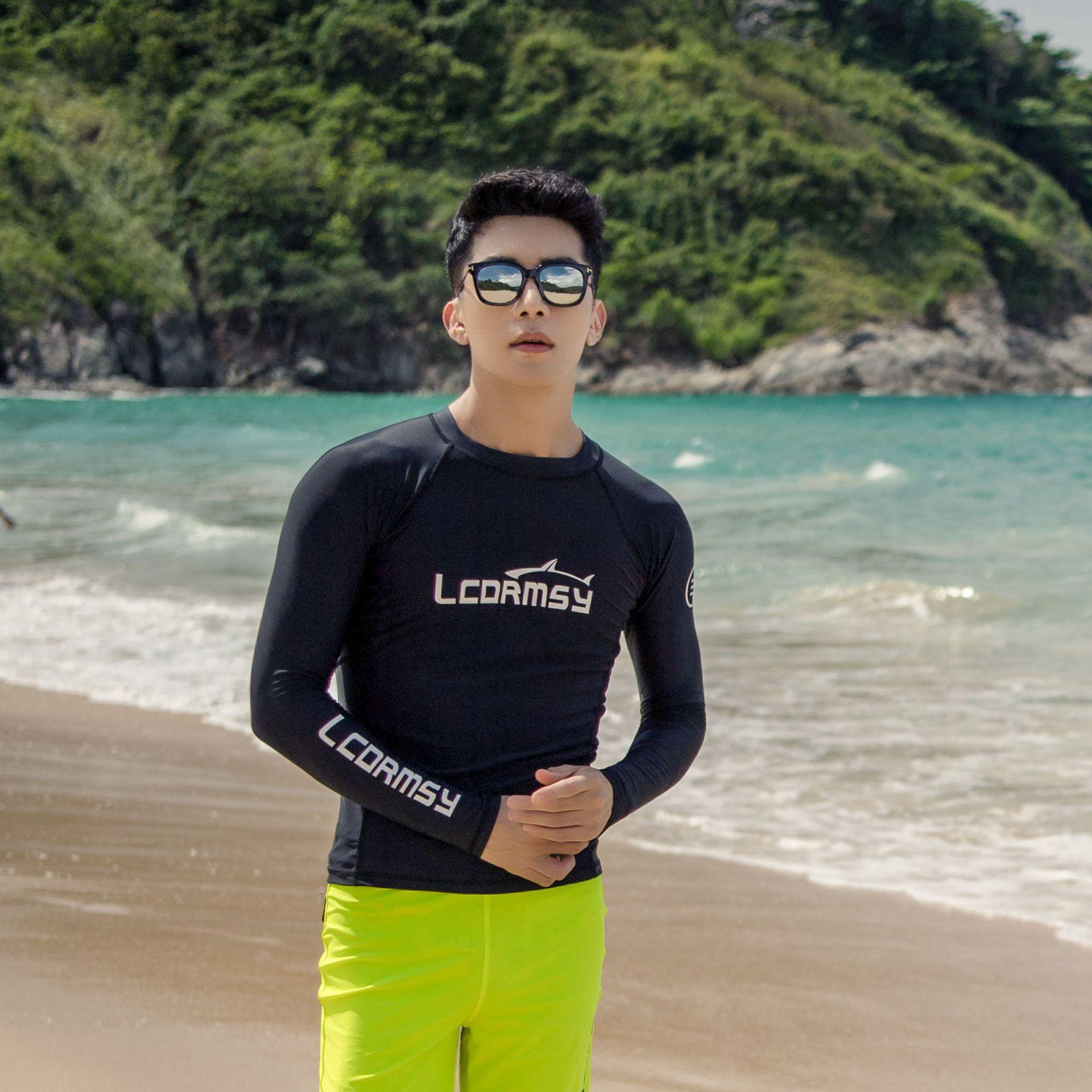 

Мужской водолазный костюм, купальник, быстросохнущий купальник с длинными рукавами M