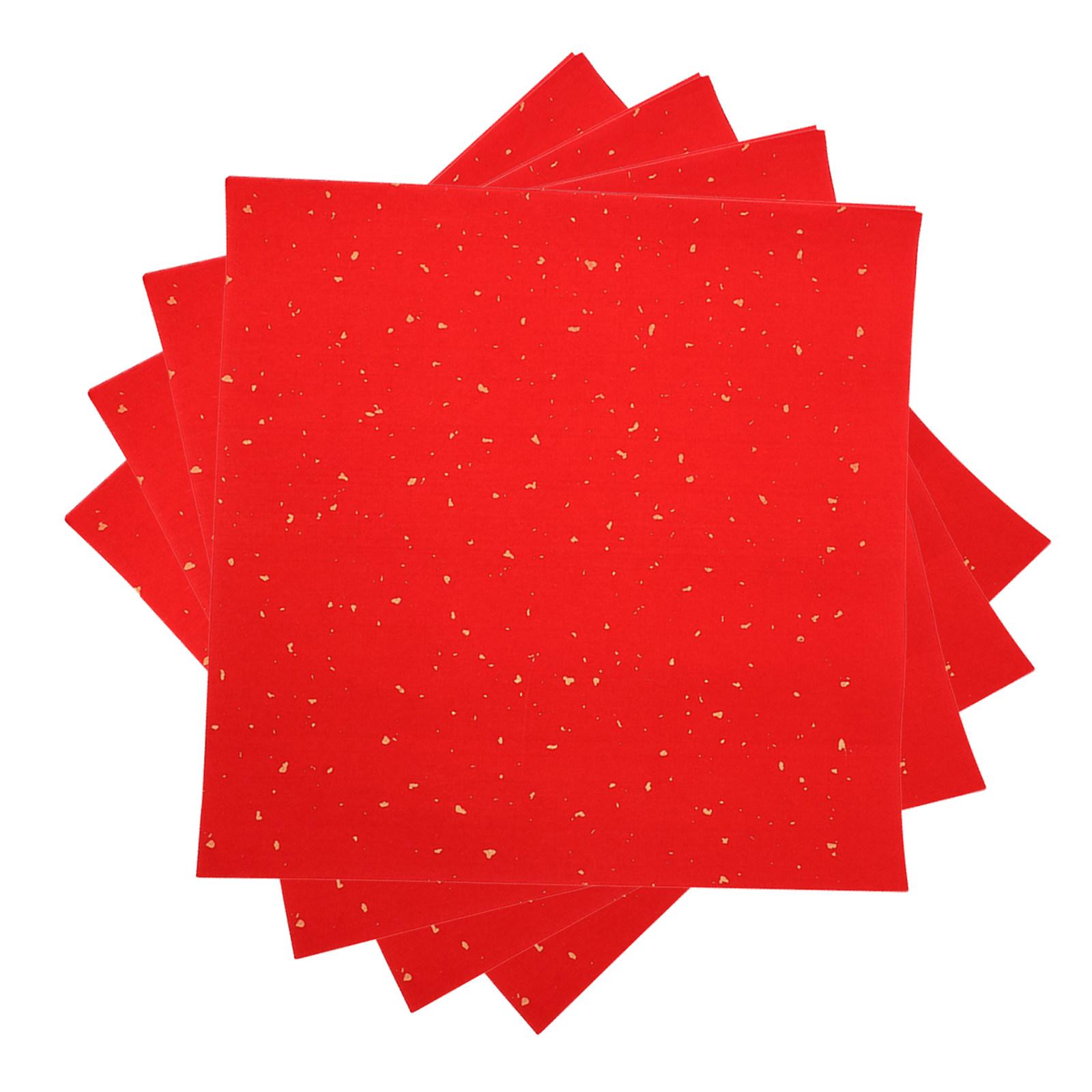 40 Sheets Fu Character Paper Sheet Red Xuan Paper for Spring Festival Fu Writing Bamboo Pulp Smooth Writing Surface China Mainland