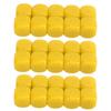 30PCS 16MM Blank Dice Set Plastic Rounded 6 Sided Dice Cubes For Game Party Fun DIY Sticker Math Teaching Yellow