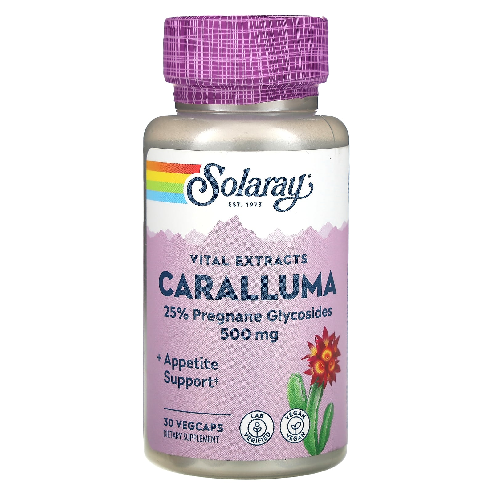 

Solaray, Vital Extract, Caraluma, 500mg, 30 Veggie Capsules