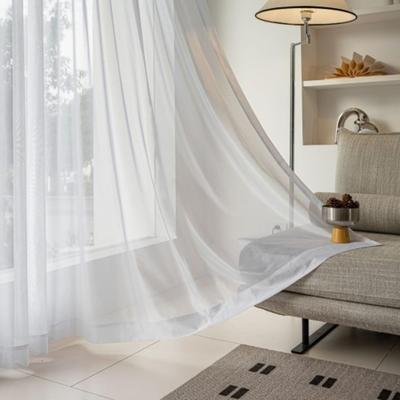 Seafield Light-Reflecting Mirror Lace Curtains, Solid White, 6 Tags, Width 100cm X Length 213cm, Set of 2, UV Protection, Washable, HZ-R-2