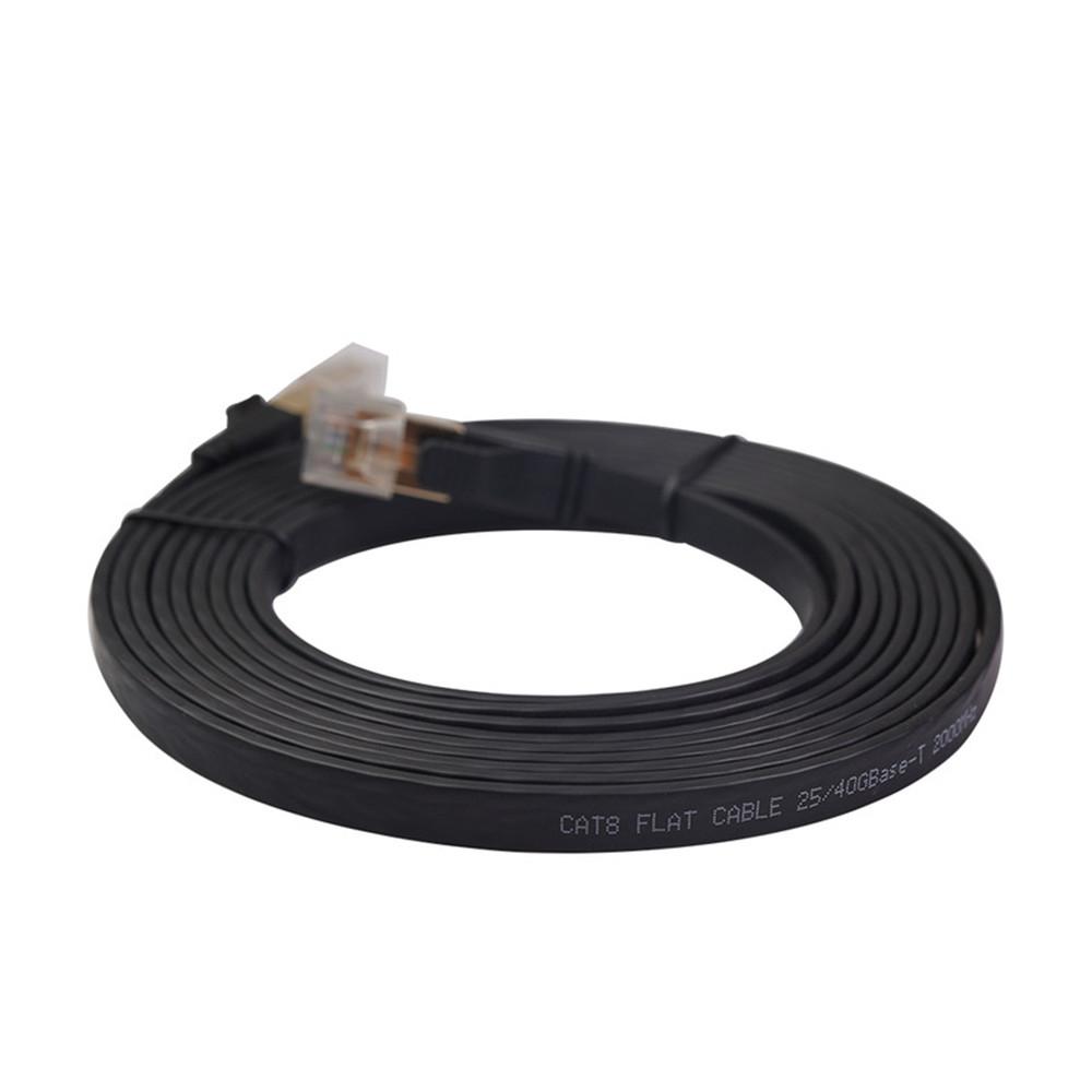 5m RJ45 Cat8 Network Cable Flat Shielded Ethernet LAN High Speed 2000MHz 40Gbps