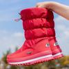 Women's Large Medium Cotton Boots Thickened Warm Casual Large Cotton Shoes Winter Snow Boots Anti-skid and Waterproof