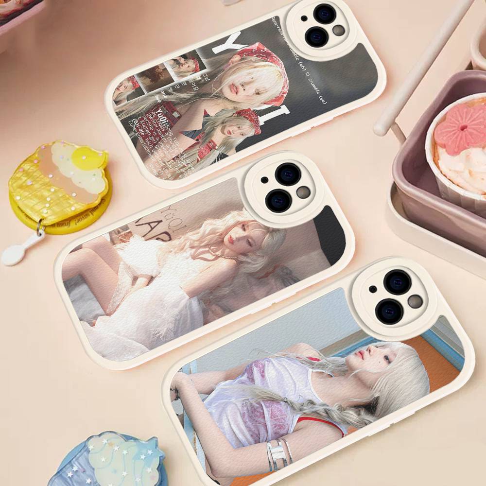 Korean Girl Group Song Yuqi Phone Case For iPhone 16 15 14 13 12 11 Pro Max Plus Leather Soft Cover