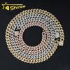 Worldwide Shipping Cheapest Price 12MM CZ Cuban Link Chain Fashon Iced Out Brass Hip Hop Men Cuban Link Necklace