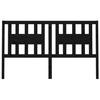 VidaXL Headboard Black 206x4x100 Cm Solid Pine Wood 818694