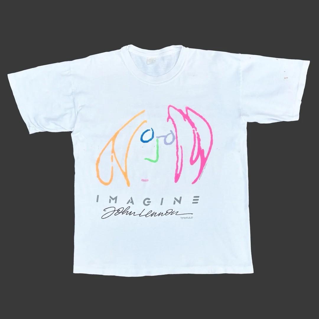 John Lennon 1988 88 80s Vintage Imagine The Beatles Yoko Ono Band USA Unisex T-Shirt XXXL