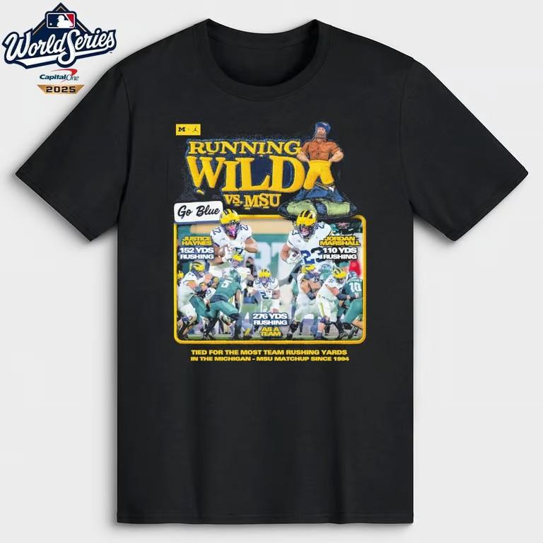 Wolverines Running Wild vs MSU Victory T-Shirt Unisex T-Shirt XXXL