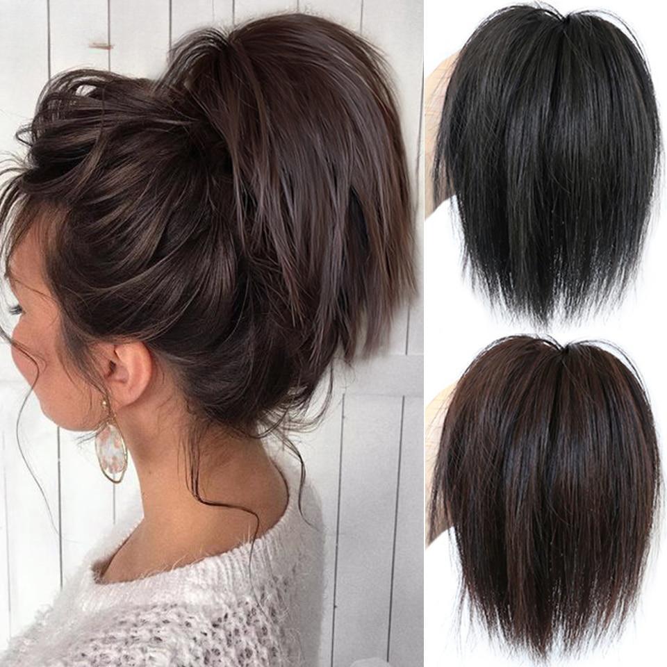 Synthetic Hair Bun Extensions Messy Straight Hair Band Elastic Chignon Scrunchy Wrap Updo False Hair Pieces For Women Hair KTB