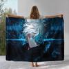 Anime Jujutsu Kaisen Cartoon Itadori Yuji Flanelldecke, Ultraweiche Plüschdecke für Zuhause Schlafzimmer Bett Sofa Abdeckung Büro Picknick