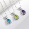 Bow Pendant Waterdrop Necklace High Carbon Diamond Zircon Ice Cut Necklace for Female Clavicle Chain Engagement Gift