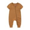 2-teiliger Baby Jungen Mädchen modischer kurzärmliger Overall mit Reißverschluss Baumwolle weich Neugeborenenkleidung
