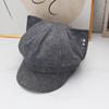 Cute cat ears polka dot newsboy hat children spring and autumn new fashion octagonal hat show face little painter hat