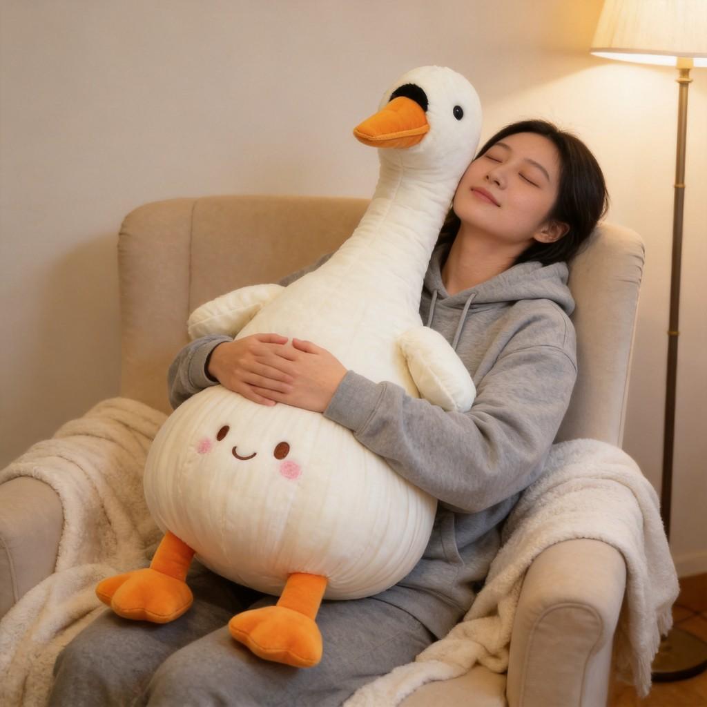 Plush Duck Toy With Pp Cotton Filling For Kids And Adults Soft Cushion And Collectible Gift