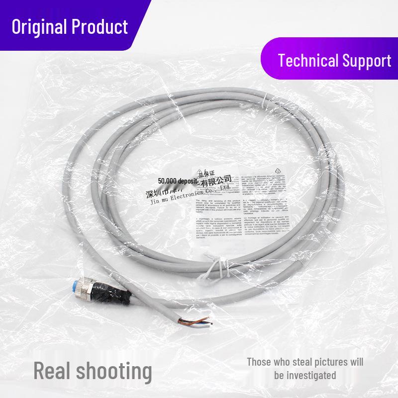 Genuine YF2A15-020VB5XLEAX 2m M12 Cable 5-Pin Straight Connector