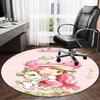 Straw-berry Sweet Moment Round Rug for Livingroom,Bedroom, Palyroom, Chair Rug, Area rug, Circle Carpet, Large Size Fan Christmas gift