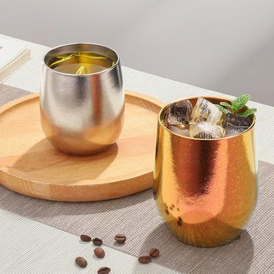 Ultralight Titanium Double Wall Cup, 260 400ml Insulated Coffee Mug for Camping Hiking, No Metallic Taste Tea Tumbler Termo