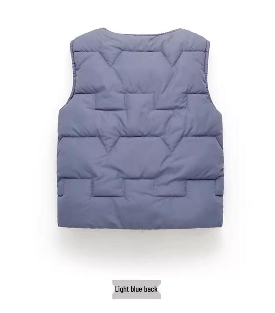 Korean Style Fleece-Lined Cotton Vest for Toddlers – Boys and Girls (Small To Large) Warm Autumn/Winter Clothing