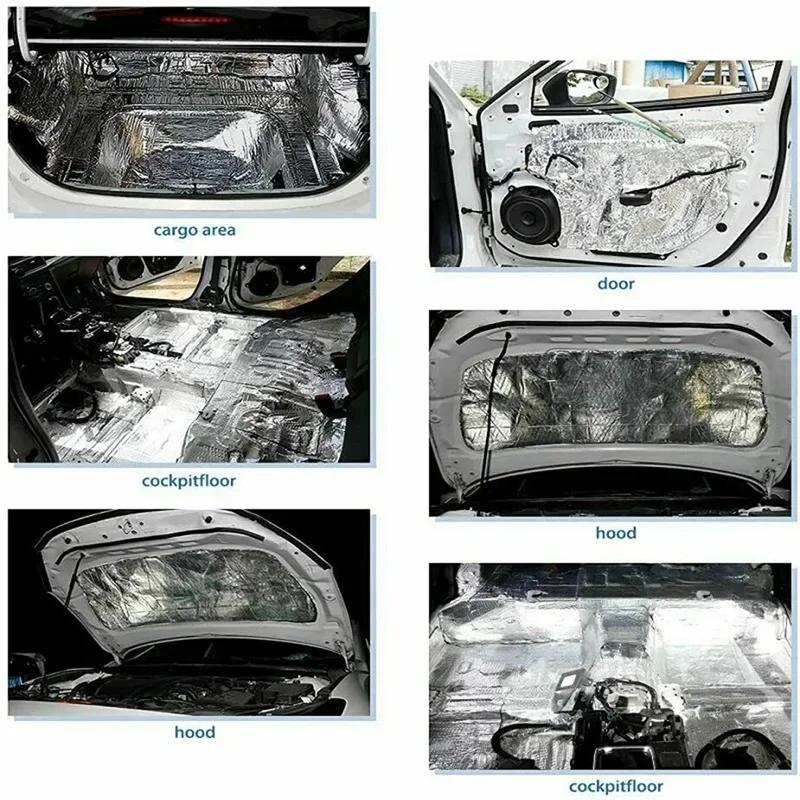 5/10Pcs 5/10MM Car Sound Deadener Heat Insulation Mat for Auto Van Sound Proof Deadening Insulation Mat Car Accessories Interior