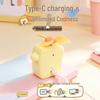 2026 New USB Rechargeable Milk Bottle Mini Fan - Portable Cartoon Design for Students