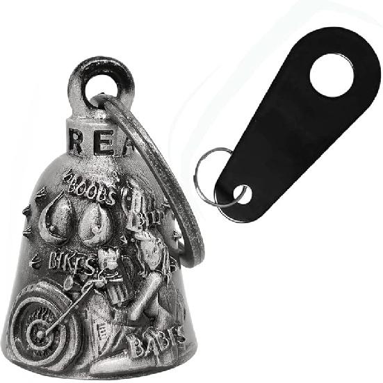 Colorful Motorcycle Bell With Hanger For Biker, Good Luck Biker Bells & Motorcycle Accessories, Key Chain For Luck Bikes Babes