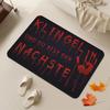 Horror Bloody Handprint Print Carpet Plush Flannel Rug Halloween Entryway Living Room Home Decor Area Rug Non Slip Floor Mat
