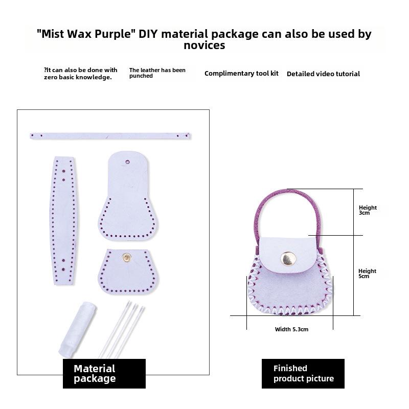Portofel mini din piele naturală pentru monede și chei - Stil coreean casual, realizat manual
