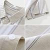 Foreign Trade Surplus Summer Striped Short-Sleeve Cotton-Linen Shirt for Men, Loose Simple Shirt, Trendy Casual Thin Top
