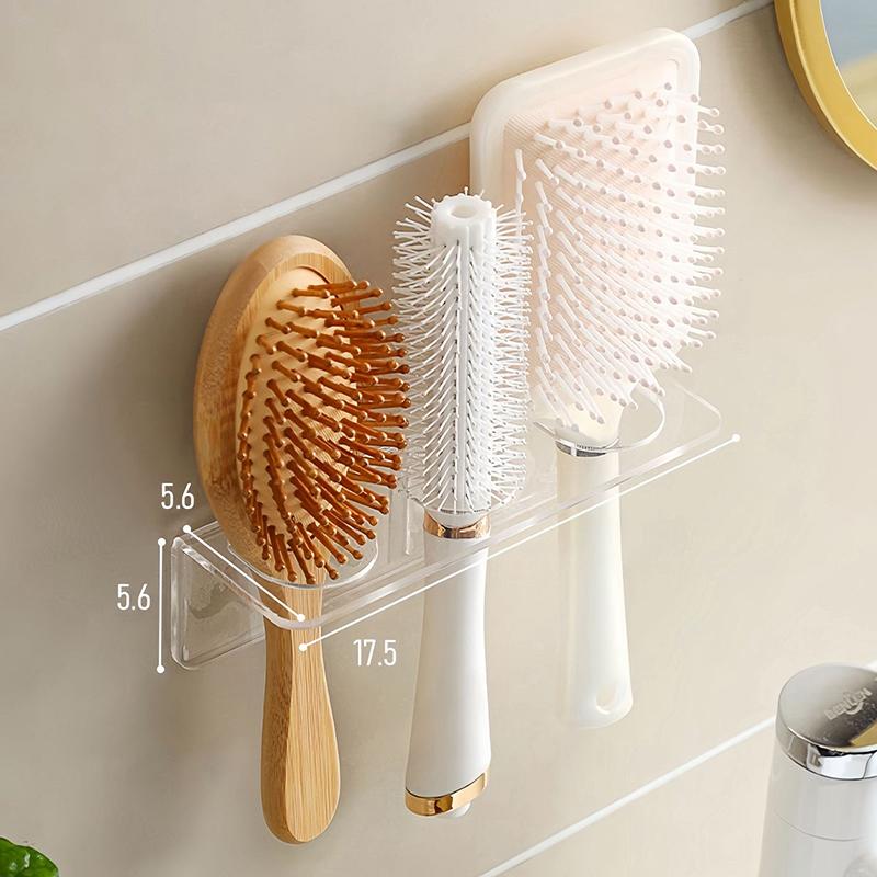 

No Drill Wall Mounted Organizer Bathroom Shelf for Combs & Razors Adhesive Storage Rack Over The Sink onesize