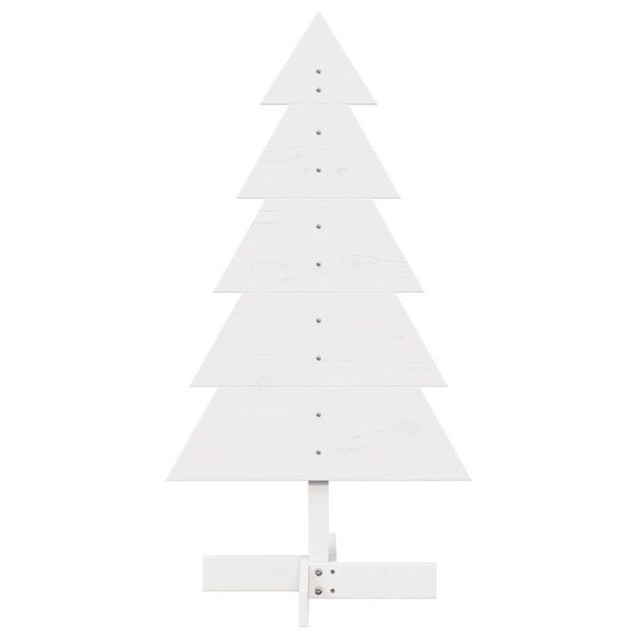 Sapin de Noël - vidaXL - 100 cm - Bois massif - Blanc - Intérieur