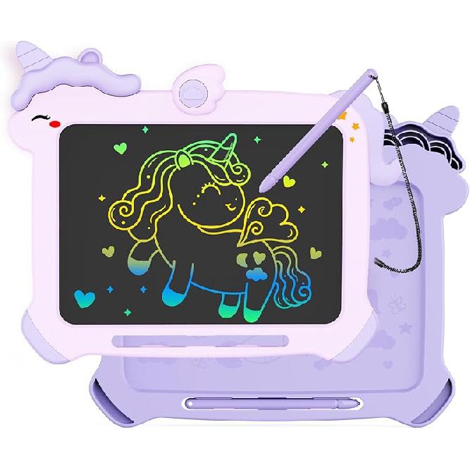 KOKODI LCD Writing Tablet, Unicorn Toys for Girls 3 4 5 6 7 8 Years Old, Colorful Toddler Doodle Board Drawing Tablet, Educational and Learning Toys,